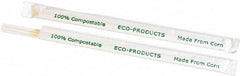 ECO PRODUCTS - Compostable Straws, 7 3/4", Corn Plastic, Clear - Use with Beverages - Apex Tool & Supply