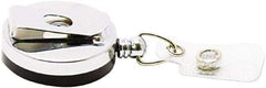 ADVANTUS - 24 Inch Long, Retractable ID Holder Strap - Black, Silver, 12 Pack - Apex Tool & Supply