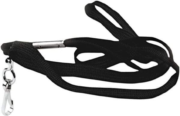 ADVANTUS - 36 Inch Long x Cotton, Nylon Lanyard - Black - Apex Tool & Supply