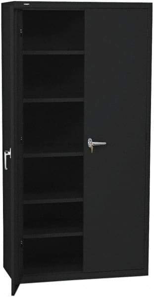Hon - 5 Shelf Locking Storage Cabinet - Steel, 36" Wide x 18" Deep x 71" High - Apex Tool & Supply