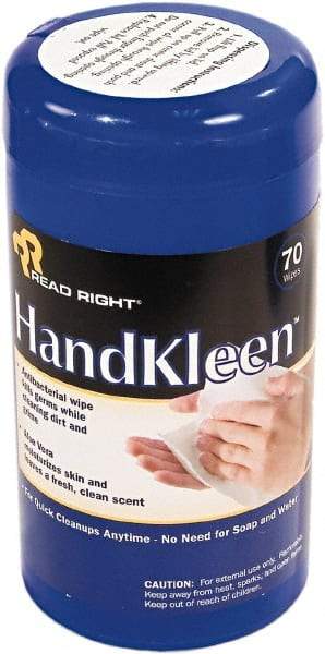 READ RIGHT - Pre-Moistened Hand Cleaning Wipes - Pop-Up, 6-1/2" x 5-1/2" Sheet Size, White - Apex Tool & Supply