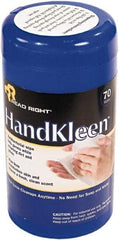 READ RIGHT - Pre-Moistened Hand Cleaning Wipes - Pop-Up, 6-1/2" x 5-1/2" Sheet Size, White - Apex Tool & Supply