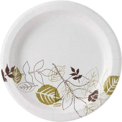 Dixie - Dixie Ultralux Pathways Heavyweight Paper Plates, 8-1/2" - Heavyweight Paper Plates 8-1/2 Inch, Green and Burgundy - Apex Tool & Supply