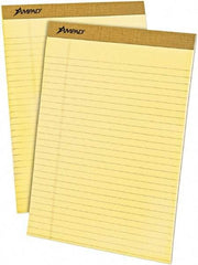 AMPAD - 50 Sheet, 8-1/2 x 11-3/4", Legal (Style) Writing Pad - Canary - Apex Tool & Supply
