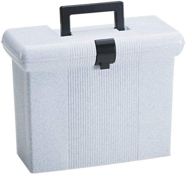 Pendaflex - 1 Compartment, 14-7/8 Inch Wide x 6-1/2 Inch Deep x 11-7/8 Inch High, Portable Storage Box - Plastic, Granite - Apex Tool & Supply