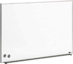 Quartet - 23" High x 34" Wide Enameled Steel Magnetic Marker Board - Aluminum Frame, 1-1/4" Deep, Includes Accessory Tray/Rail, One Dry-Erase Marker & Magnets & Mounting Kit - Apex Tool & Supply