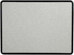 Quartet - 48" Wide x 36" High Open Cork Bulletin Board - Fabric, Gray - Apex Tool & Supply