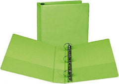 Samsill - 2" Sheet Capacity, 11 x 8-1/2", View Ring Binder - Vinyl Covered Chipboard, Lime - Apex Tool & Supply