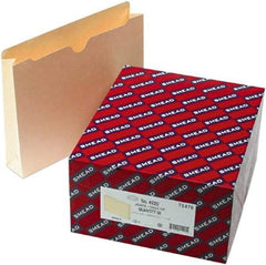 Samsill - 8-1/2 x 11", Letter Size, Manila, File Jacket/Sleeve/Wallet with Expanding Jacket - 11 Point Stock, Straight Tab Cut Location - Apex Tool & Supply