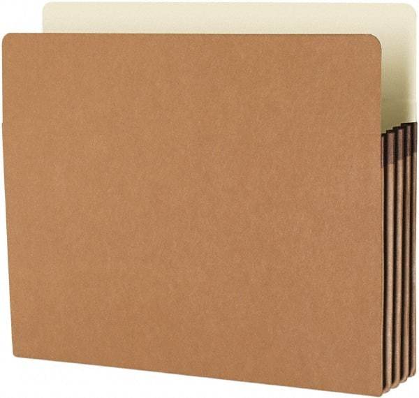 Samsill - 8-1/2 x 11", Letter Size, Manila/Redrope, Expandable File Folders with Drop Front & Top Tab Pocket - 11 Point Stock, Straight Tab Cut Location - Apex Tool & Supply
