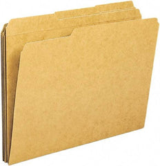 Samsill - 8-1/2 x 11", Letter Size, Kraft, File Folders with Top Tab - 11 Point Stock, 1/3 Tab Cut Location - Apex Tool & Supply