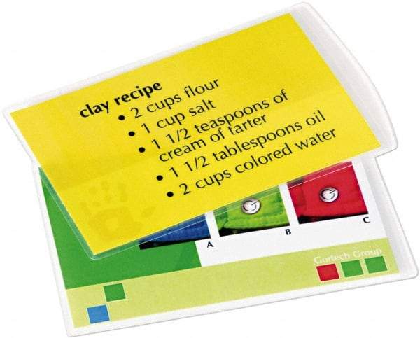 FELLOWES - 100 Piece, 10 mil Thick Plastic Pouch - 11-1/2 Inch Wide x 9 Inch High - Apex Tool & Supply