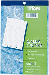 TOPS - 50 Sheet, 5-9/16 x 7-15/16", Sales Order Book - White - Apex Tool & Supply