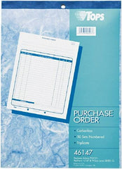 TOPS - 50 Sheet, 8-3/8 x 10-3/16", Purchase Order Book - White - Apex Tool & Supply