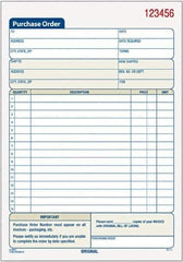 TOPS - 50 Sheet, 5-9/16 x 7-15/16", Purchase Order Book - White - Apex Tool & Supply