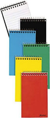 AMPAD - 60 Sheet, 3 x 5", Narrow Memo Book (Top Bound) - Red & Blue & Black on White - Apex Tool & Supply