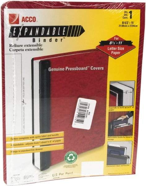 ACCO - 8-1/2 x 11", Letter Size, Blue, Data Binders - 11 Point Stock - Apex Tool & Supply