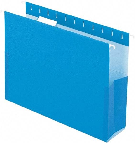 Pendaflex - 8-1/2 x 11", Letter Size, Blue, Box Bottom Hanging File Folders with Sides - 11 Point Stock - Apex Tool & Supply