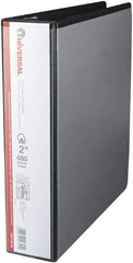 UNIVERSAL - 2" Sheet Capacity, 11 x 8-1/2", View Ring Binder - Vinyl, Black - Apex Tool & Supply