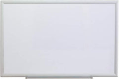 UNIVERSAL - 24" High x 36" Wide Erasable Melamine Marker Boards - Aluminum Frame, 38.2" Deep, Includes Mounting Kit - Apex Tool & Supply