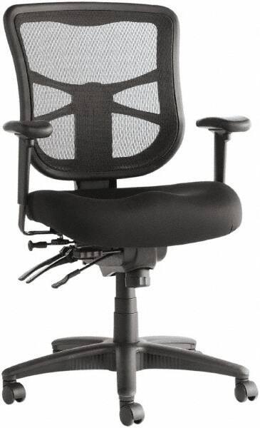 ALERA - 20-1/8 to 22-7/8" High Office/Managerial/Executive Chair - 20" Wide x 21" Deep, Premium Fabric Seat, Black - Apex Tool & Supply