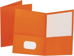 OXFORD - 8-1/2 x 11", Letter Size, Assorted Colors, Pocket Folders - 11 Point Stock - Apex Tool & Supply