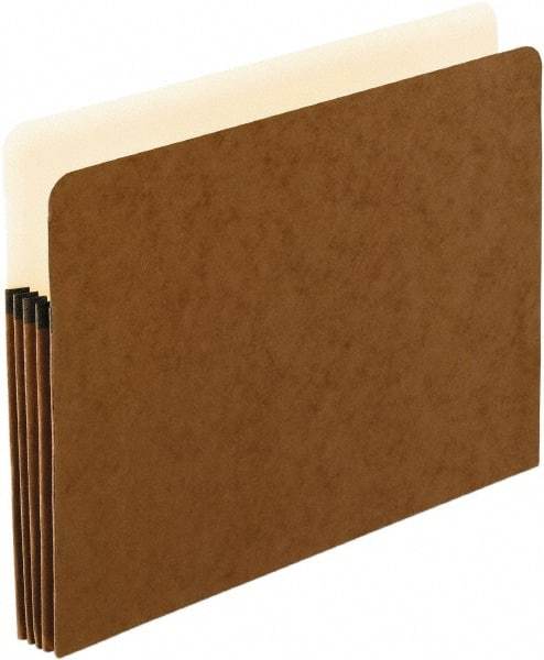 Pendaflex - 8-1/2 x 11", Letter Size, Red, Expandable File Folders with Top Tab Pocket - 11 Point Stock - Apex Tool & Supply