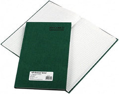 National Brand - 150 Sheet, 12-1/4 x 7-1/4", Record Rule Record/Account Book - Green - Apex Tool & Supply