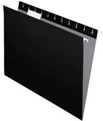 Pendaflex - 8-1/2 x 11", Letter Size, Black, Standard Hanging File Folders - 11 Point Stock, 1/5 Tab Cut Location - Apex Tool & Supply