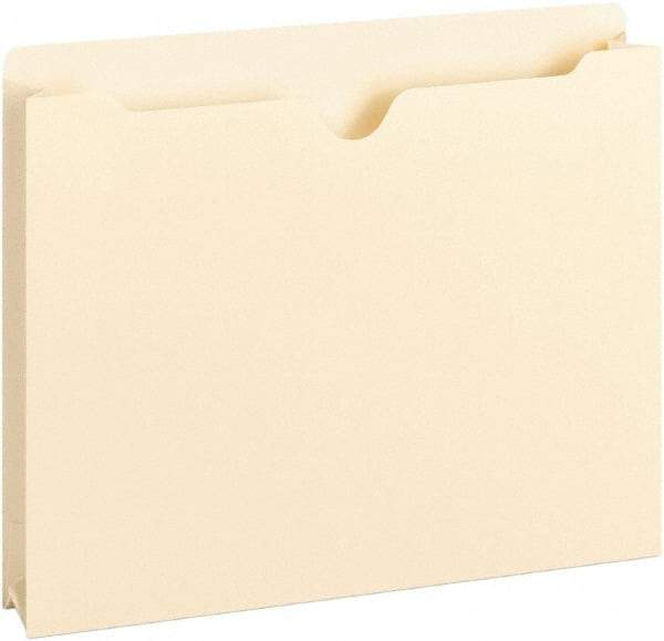 Samsill - 8-1/2 x 11", Letter Size, Manila, File Jacket/Sleeve/Wallet with Expanding Jacket - 11 Point Stock, Straight Tab Cut Location - Apex Tool & Supply
