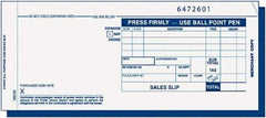 TOPS - 100 Sheet, 7-7/8 x 3-1/4", Sales Slip Book - White - Apex Tool & Supply