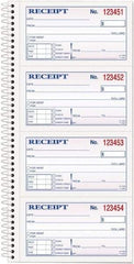 TOPS - 200 Sheet, 2-3/4 x 4-3/4", Receipt Book - White - Apex Tool & Supply