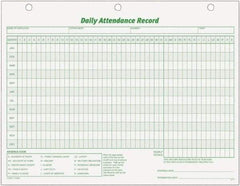 TOPS - 50 Sheet, 8-1/2 x 11", Attendance Card - White - Apex Tool & Supply