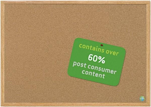 MasterVision - 72" Wide x 48" High Open Cork Bulletin Board - Natural (Color) - Apex Tool & Supply