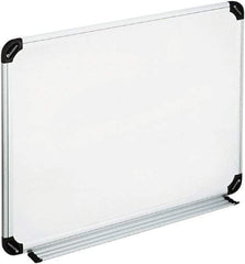 UNIVERSAL - 18" High x 24" Wide Erasable Melamine Marker Boards - Aluminum/Plastic Frame, 25.8" Deep, Includes Accessory Tray/Rail & Mounting Kit - Apex Tool & Supply