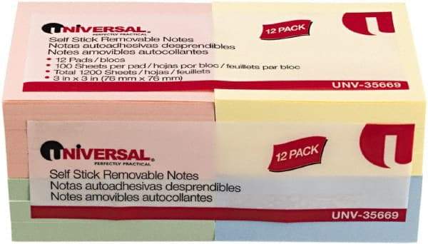 UNIVERSAL - Self-Stick Note & Page Flag Dispensers Size: 3" x 3" - Apex Tool & Supply