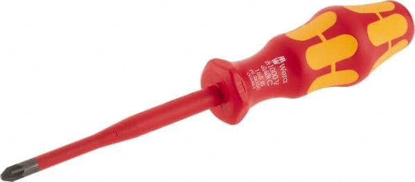Wera - #2, 8-1/2" OAL, Insulated Phillips Screwdriver - Apex Tool & Supply