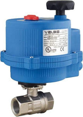 BONOMI - 1/4" Pipe, 24 VAC, DCV Voltage 1,000 psi WOG Rating 316 Stainless Steel Electric Actuated Ball Valve - PTFE Seal, Full Port, 150 psi WSP Rating, NPT End Connection - Apex Tool & Supply