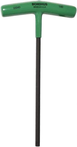 Bondhus - T40 Standard Torx Key - T-Handle Cushion Grip, Protanium High Torque Steel - Apex Tool & Supply