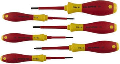 Wiha - 6 Piece T8 to T25 Ergonomic Handle Torx Driver Set - T-8, T-9, T-10, T-15, T-20, T-25 - Apex Tool & Supply