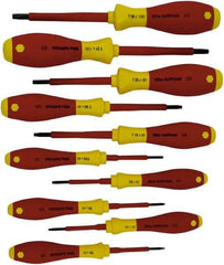 Wiha - 10 Piece T6 to T30 Ergonomic Handle Torx Driver Set - T-6, T-7, T-8, T-9, T-10, T-15, T-20, T-25, T-27, T-30 - Apex Tool & Supply