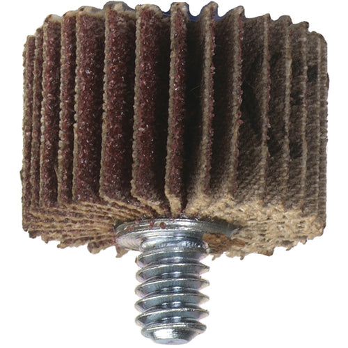 3″ × 1″ × 1/4″-20 Metal R207 Flap Wheel 120 Grit Aluminum Oxide - Apex Tool & Supply