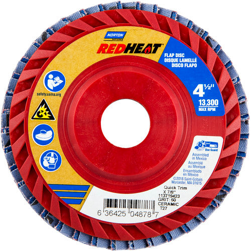 ‎4-1/2″ × 1/4″ × 7/8″ TwinStar Flap Disc Type 27 Flat 60 Grit - Apex Tool & Supply