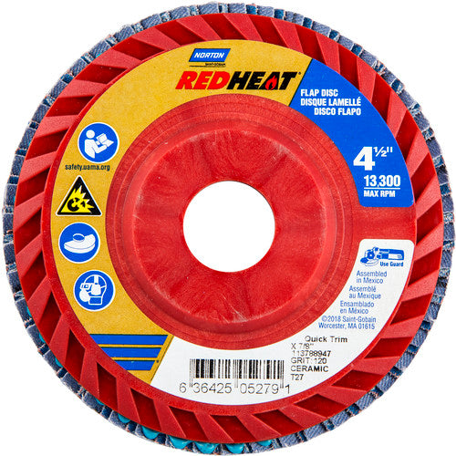 ‎4-1/2″ × 1/4″ × 7/8″ Twinstar Flap Disc Type 27 Flat 120 Grit - Apex Tool & Supply