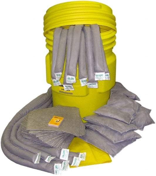 Oil-Dri - 95 Gal Capacity Universal Spill Kit - 95 Gal Plastic Overpack Container - Apex Tool & Supply