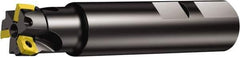 Sandvik Coromant - 1-1/2" Cut Diam, 5.5mm Max Depth of Cut, 1-1/4" Shank Diam, 4" OAL, Indexable Square Shoulder End Mill - 490R-08T308M-PL Inserts, Weldon Shank, 90° Lead Angle, Through Coolant, Series CoroMill 490 - Apex Tool & Supply