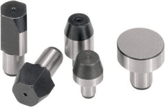 KIPP - 3/4" OAL, 0.3937" Head Height, 0.315" OD, Tool Steel, Ground, Press Fit Rest Button - Uncoated, 0.2362" Pin Diam - Apex Tool & Supply