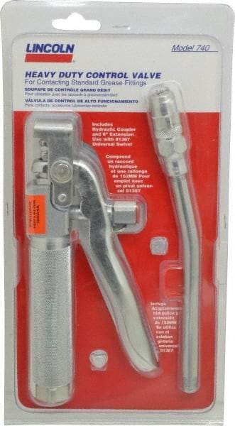 Lincoln - 1/4 Inlet Thread, 1/8 Outlet Thread, Steel Grease Control Valve - FNPT Outlet Thread, FNPT Inlet Thread - Apex Tool & Supply