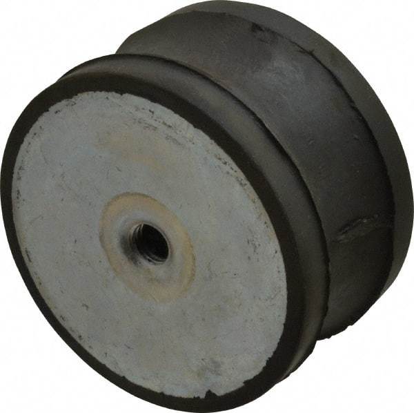 Value Collection - 800 Kg Capacity, M12x1.75 Standard Deflection Vibration Isolator - 3-9/16" Diam, 50mm High - Apex Tool & Supply