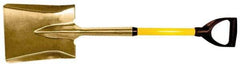 Ampco - 11" High x 9" Wide Square Aluminum Bronze Scoop - 37" Long Fiberglass D-Grip Handle - Apex Tool & Supply
